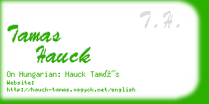 tamas hauck business card